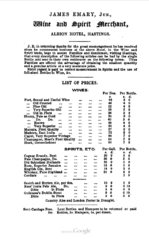 James Emary 1845 advertisement Hastings and St. Leonards guide - Ross s Hastings and St Leonards guide